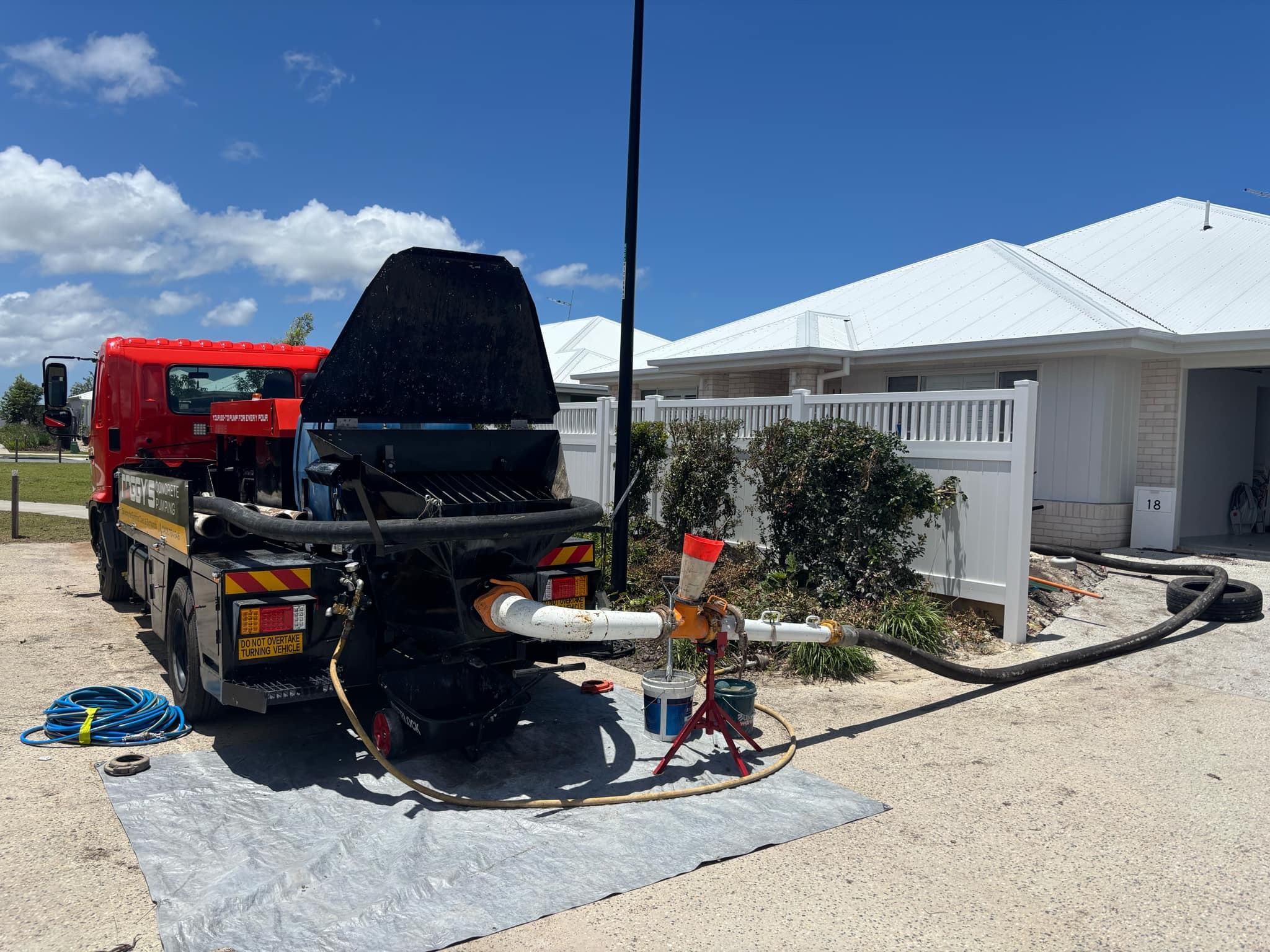 Concrete boom pump truck equipment